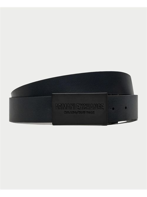 AX men's belt in hammered leather ARMANI EXCHANGE | XM000289-AF12120FC026